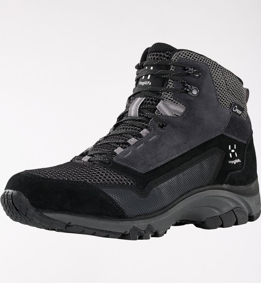 Haglöfs Skuta Mid Proof Eco Hiking Boots Black For Mens LOGAW4963 Australia